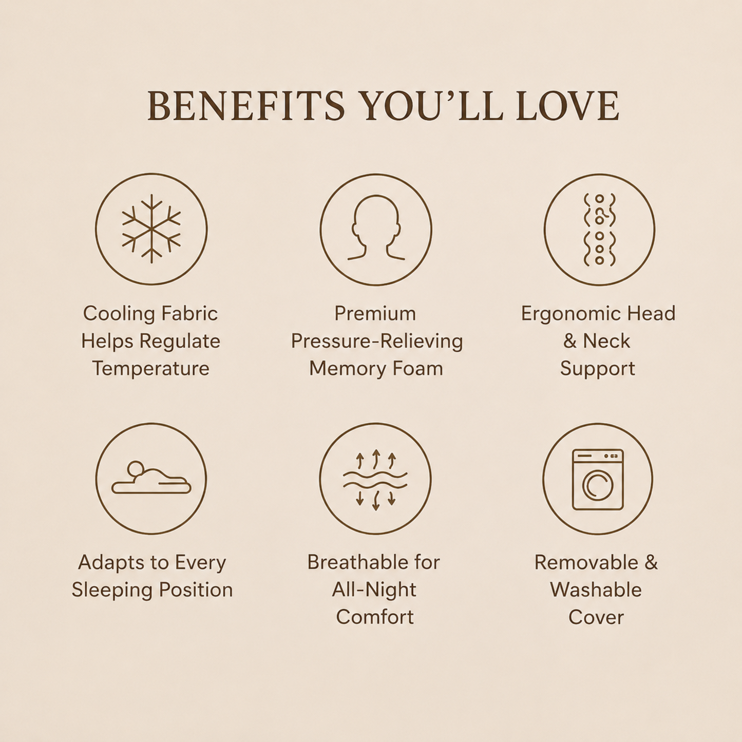 Premium Cooling Memory Foam Pillow