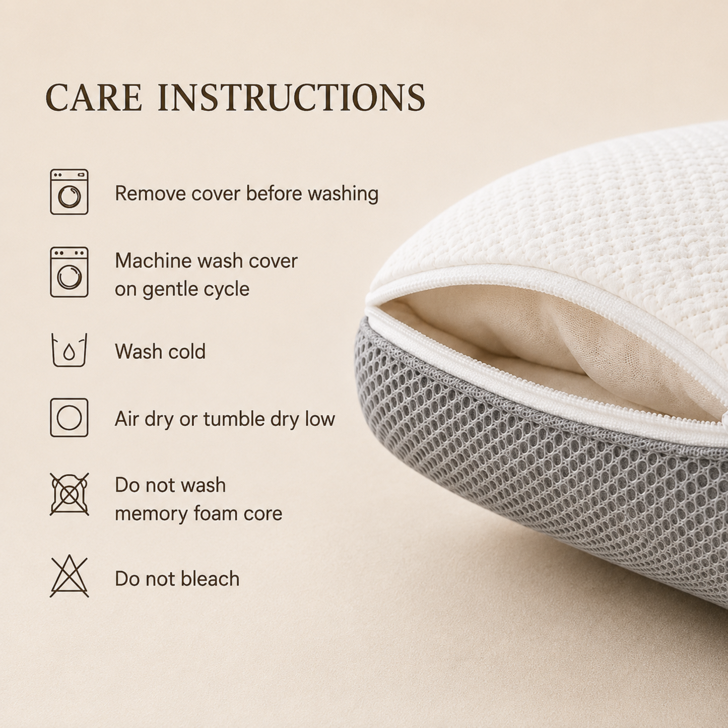 Premium Cooling Memory Foam Pillow