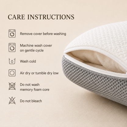 Premium Cooling Memory Foam Pillow